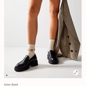 Free People Lyra loafers black size 38.5